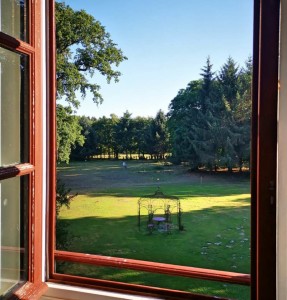 Vue sur le parc de notre chambre