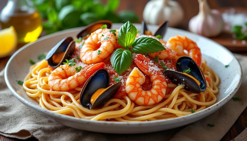 découvrez notre recette facile et savoureuse de spaghetti aux fruits de mer à l'italienne, parfaite pour un repas gourmand et rapide.