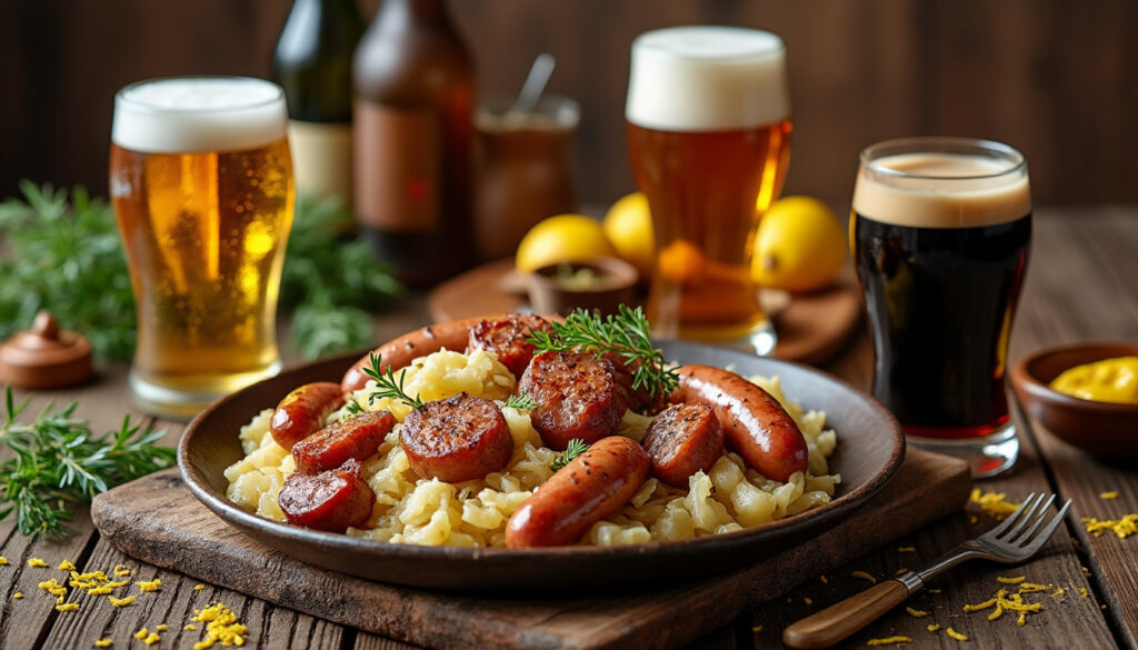 découvrez quelles bières choisir pour accompagner parfaitement votre choucroute et sublimer ses saveurs grâce à nos conseils d'accords gustatifs.