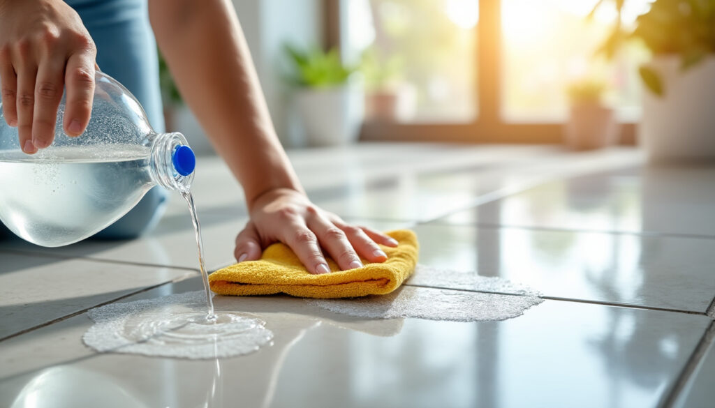 découvrez comment enlever facilement la laitance sur votre carrelage grâce au vinaigre blanc, une solution naturelle et écologique pour un nettoyage efficace.