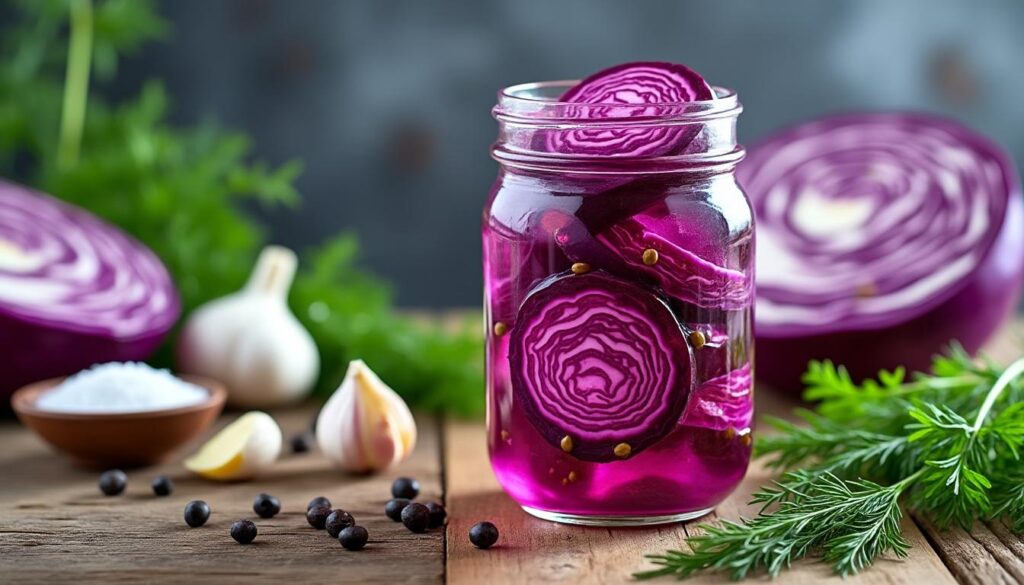 découvrez notre recette rapide et facile pour des pickles de chou rouge maison, croquants et savoureux, parfaits pour accompagner tous vos plats.