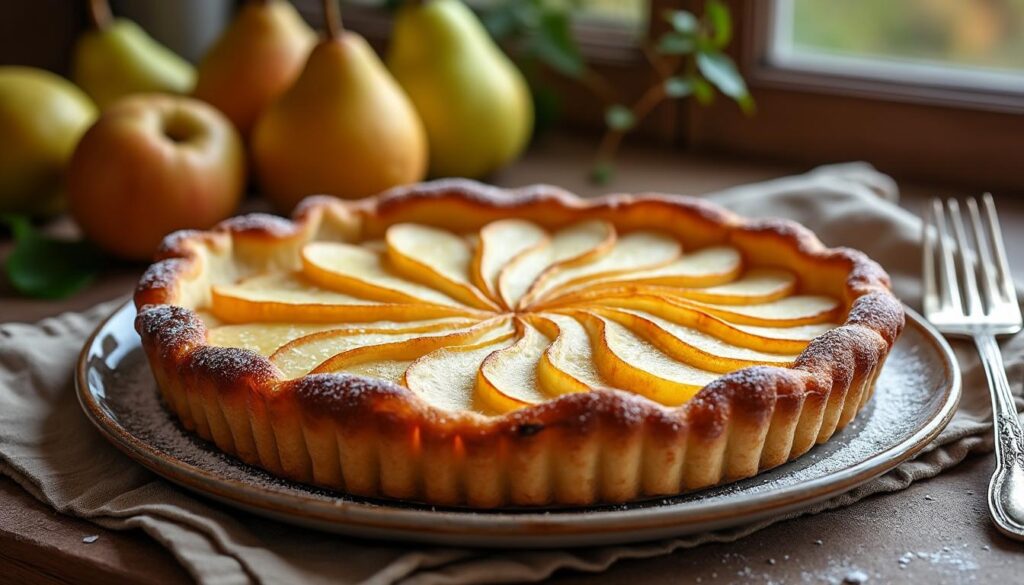 découvrez la recette facile et gourmande de la tarte aux poires façon grand-mère, un dessert traditionnel qui ravira toute la famille.