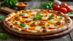 découvrez notre recette facile et savoureuse de pizza poulet curry maison, idéale pour un repas gourmand et original.