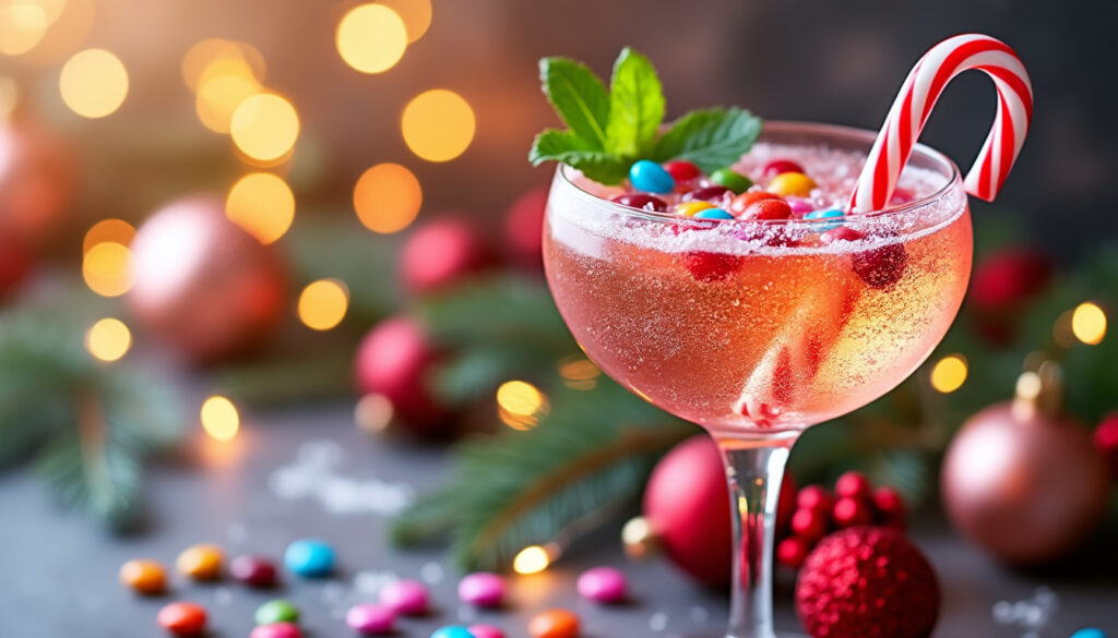 découvrez la recette facile et festive du cocktail bonbon candy cane spritzer, parfait pour vos célébrations gourmandes et rafraîchissantes.