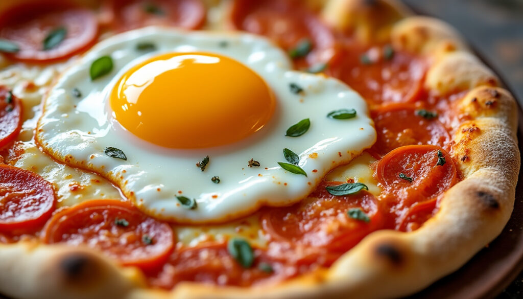 découvrez nos astuces pour réussir l'œuf sur pizza avec un jaune coulant parfait et savourez une pizza gourmande et originale.