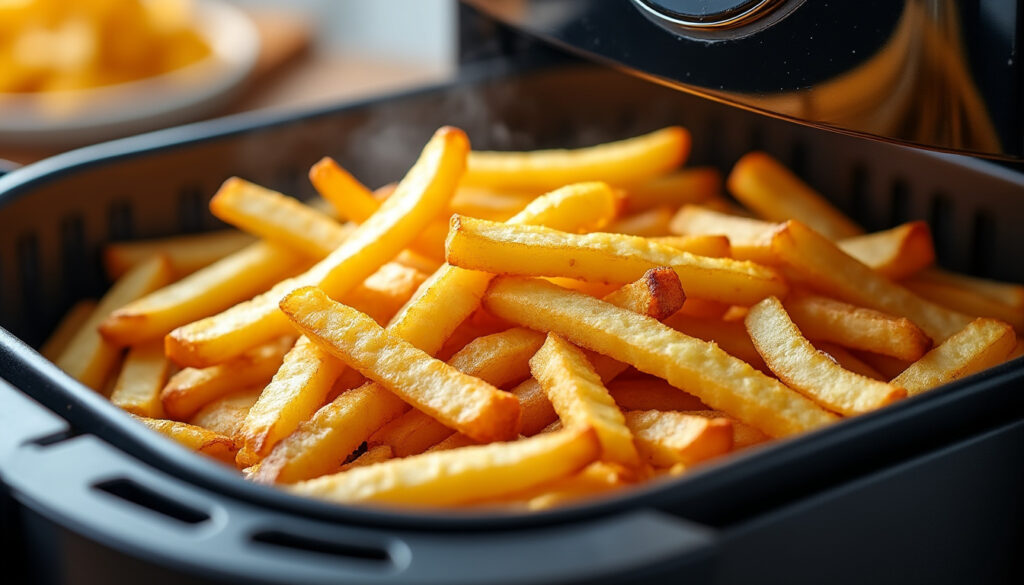 découvrez comment cuire rapidement et obtenir des frites surgelées croustillantes grâce à l'air fryer, pour un accompagnement savoureux et facile à préparer.