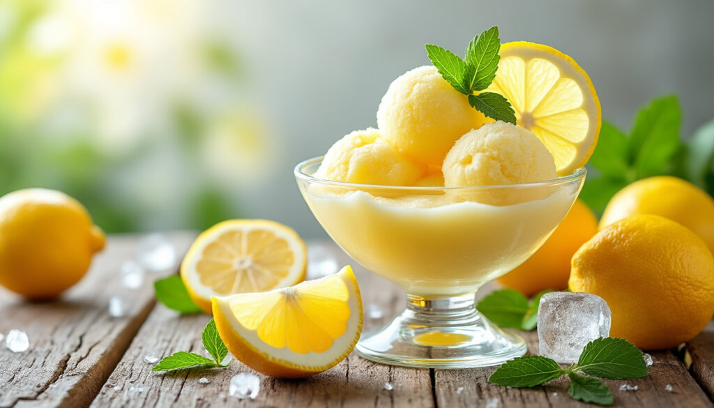 découvrez notre recette facile et rapide de sorbet au citron, une délicieuse gourmandise fraîche et naturelle parfaite pour se rafraîchir.