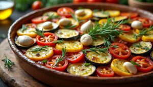 découvrez notre recette facile et savoureuse de tian de légumes à l'italienne, un plat coloré et gourmand parfait pour un repas sain et plein de saveurs méditerranéennes.