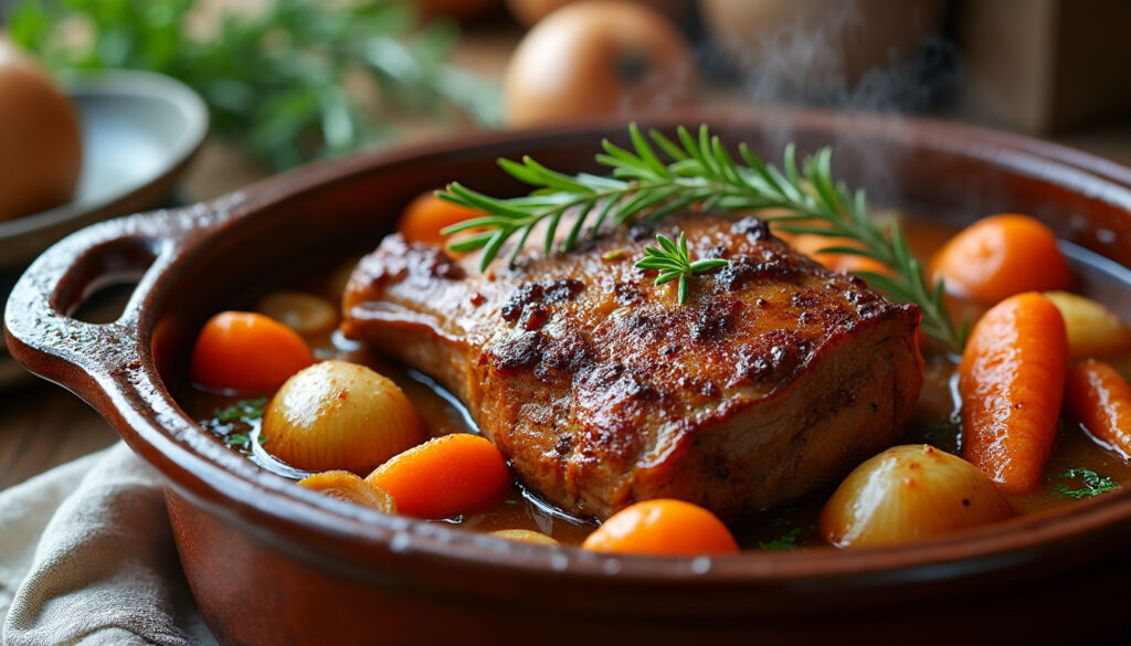 découvrez une recette facile et savoureuse de gorge de porc idéale pour un plat mijoté gourmand et plein de saveurs.