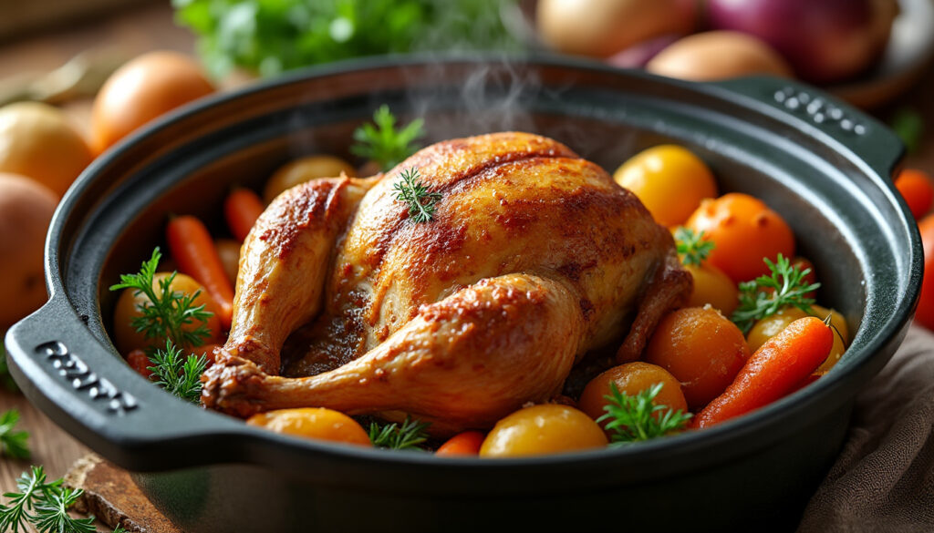 découvrez notre recette facile et rapide pour cuisiner une cuisse de dinde moelleuse en cocotte, parfaite pour un repas savoureux et convivial.