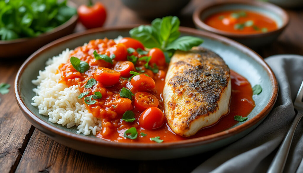 découvrez une recette facile et savoureuse de riz en sauce, idéale pour accompagner vos plats de poisson. un mélange parfait de saveurs pour un repas gourmand et rapide à préparer.