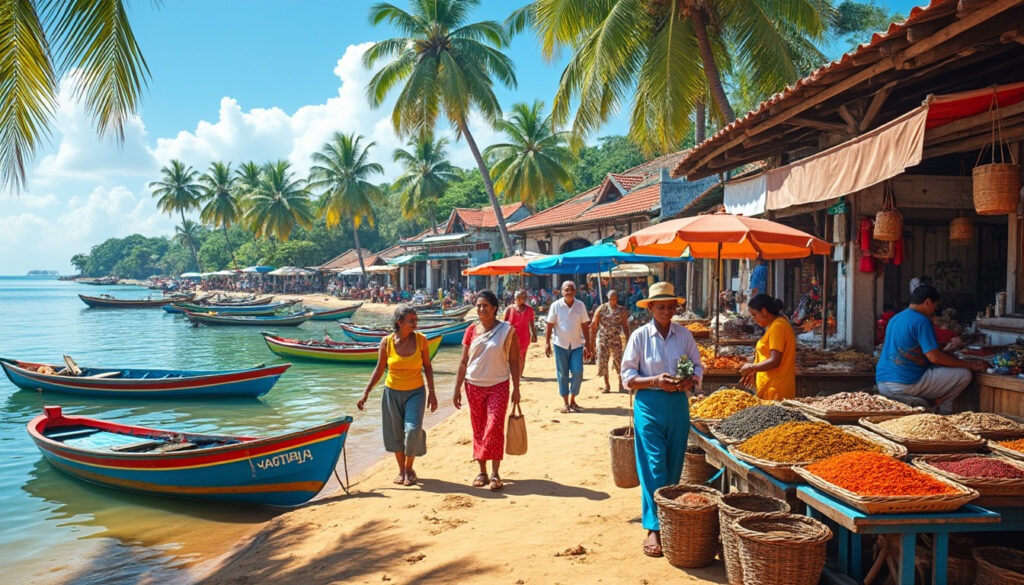découvrez negombo, une ville côtière du sri lanka riche en culture et en activités incontournables. explorez ses plages, son marché aux poissons, ses canaux pittoresques et profitez d'expériences authentiques pour un séjour inoubliable.