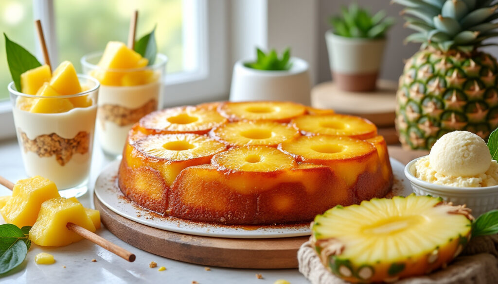 découvrez des recettes faciles et gourmandes de desserts à l’ananas frais : tartes, verrines et douceurs fruitées pour toutes les envies.